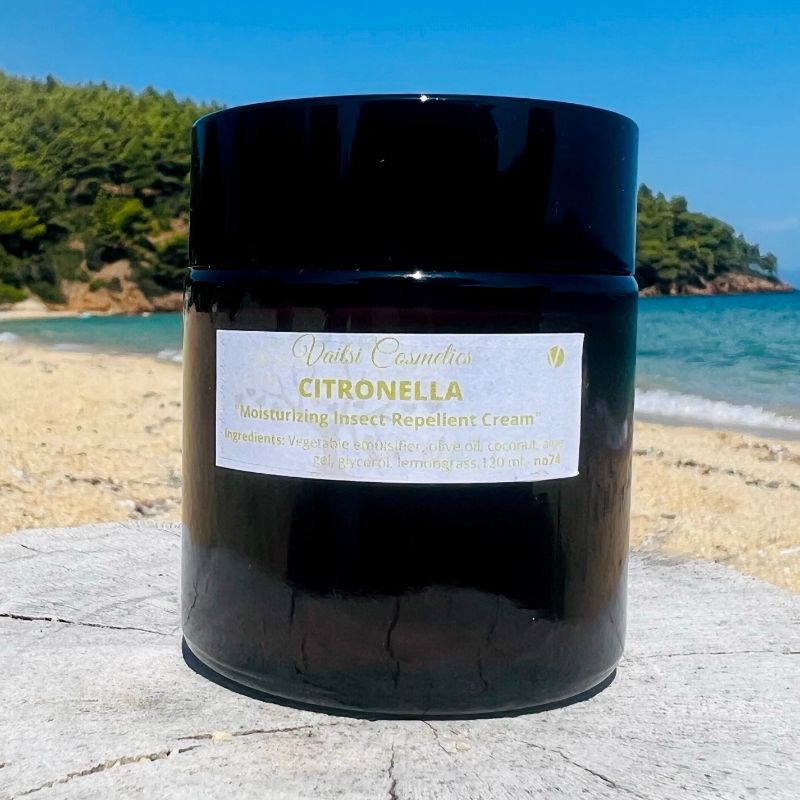 Protect yourself from insects with CITRONELLA Insect Repellent Moisturizing Cream. Find out how you can enjoy summer nights without annoyances - VAITSI COSMETICS